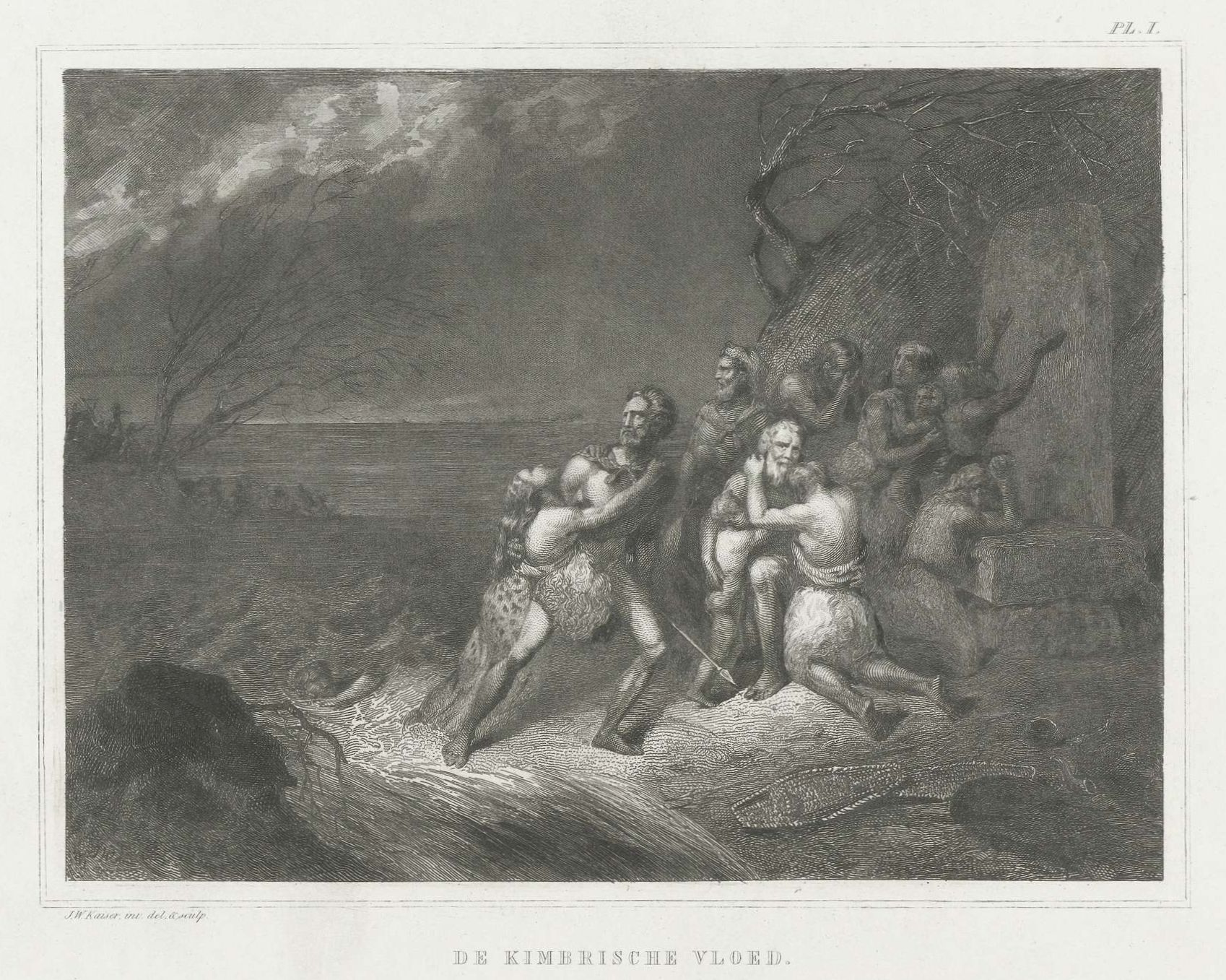 De Cimbrische vloed, 113 v.Chr. - Rijksmuseum, Netherlands - Public Domain.https://www.europeana.eu/item/90402/RP_P_OB_77_817