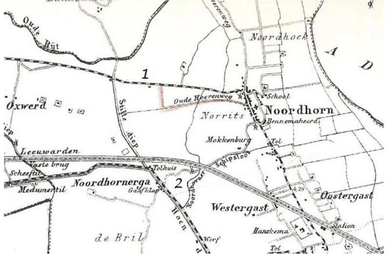 Okswerd, Gemeenteatlas van J. Kuyper uit 1867